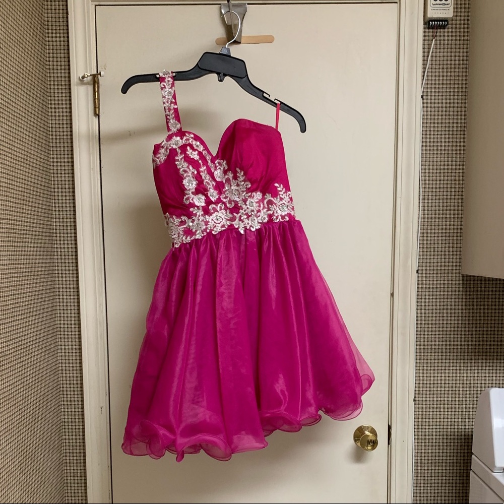 Hot pink homecoming dress